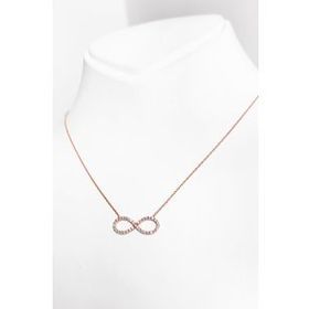 Mistik Silver Full Taşlı Sonsuzluk Gümüş Kolyesi
