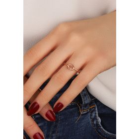 Mistik Silver Gümüş Düğümlü İnce Yüzük
