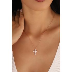 Mistik Silver Haçlı Gümüş Kolye