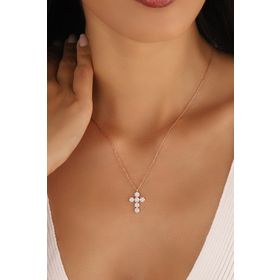 Mistik Silver Haçlı Gümüş Kolye