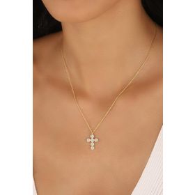 Mistik Silver Haçlı Gümüş Kolye