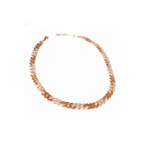 Mistik Silver Kalın Gurmet Zincir Yarısı Taşlı Yarısı Taşsız Gümüş Choker Kolye