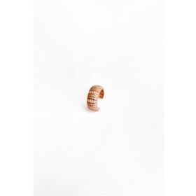 Mistik Silver Kalın Taşlı Gümüş Ear Cuff Küpe