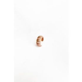 Mistik Silver Kalın Taşlı Gümüş Ear Cuff Küpe