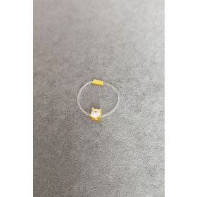 Mistik Silver Kare Tek Taşlı Misinalı Gümüş Hayalet Yüzük