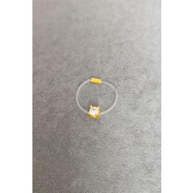 Mistik Silver Kare Tek Taşlı Misinalı Gümüş Hayalet Yüzük