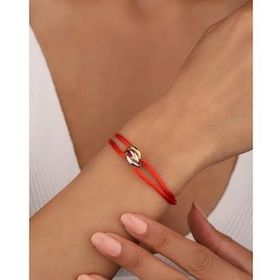 Mistik Silver Kırmızı İpli Üç Renkli Halkalı Gümüş Bileklik