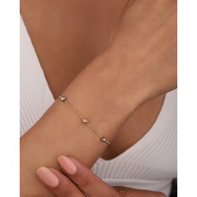 Mistik Silver Küçük Dorika Topçuklu Gümüş Bileklik