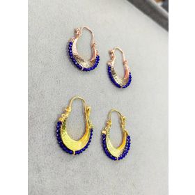 Mistik Silver Lacivert Büyük Boy Sepet Gümüş Küpe