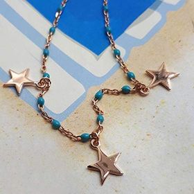 Mistik Silver Mineli Yıldız Gümüş Halhal