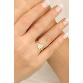 Mistik Silver Ortası Baget Taşlı Gümüş Yüzük