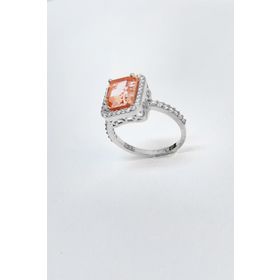 Mistik Silver Pembe Swarovski Taşlı Gümüş Yüzük