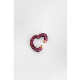 Mistik Silver Pembe Taşlı Gümüş Kıkırdak Küpe