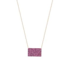 Mistik Silver Pembe Taşlı Gümüş Mektup Kolye