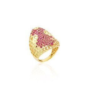 Mistik Silver Pembe Taşlı Gümüş Yüzük
