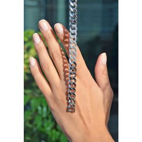 Mistik Silver Renkli Taşlı Gümüş Zincir Bileklik