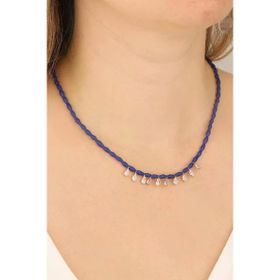 Mistik Silver Sallantılı Tifani Taşlı Gümüş Kolye