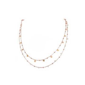 Mistik Silver Sarkık Pullu Taşlı 2’li Gümüş Choker Kolye