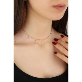 Mistik Silver Sarkık Tifani Taşlı Gümüş Choker Kolye