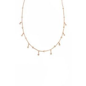 Mistik Silver Sarkık Tifani Taşlı Gümüş Choker Kolye