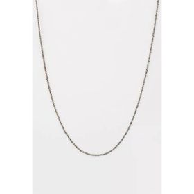Mistik Silver Siyah Rodaj Gümüş Kolye Zinciri
