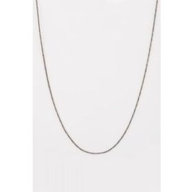Mistik Silver Siyah Rodaj Gümüş Kolye Zinciri