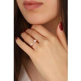 Mistik Silver Taşlı Altıgen Uçlu Gümüş Yüzük