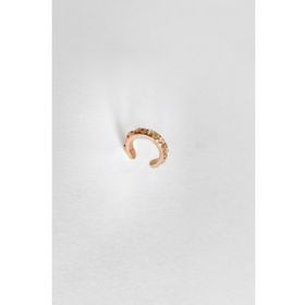 Mistik Silver Taşlı Oval Gümüş Kıkırdak Küpe