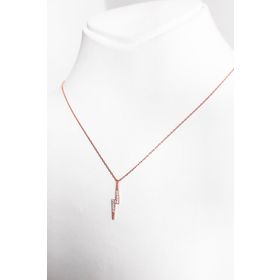 Mistik Silver Taşlı Şimşek Gümüş Kolye
