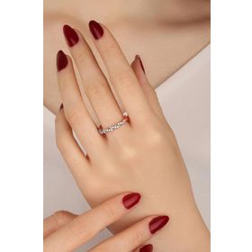 Mistik Silver Taşlı Siyah Kalem Rodajlı Burma Gümüş Yüzük