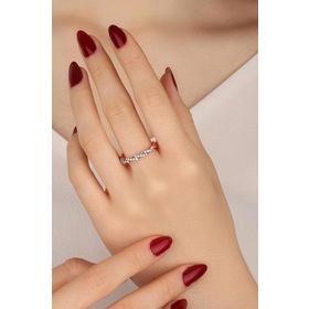 Mistik Silver Taşlı Siyah Kalem Rodajlı Burma Gümüş Yüzük