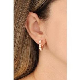 Mistik Silver Taşlı Tırtıklı Model Gümüş Küpe