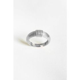 Mistik Silver Taşsız Gümüş Şeritli Yüzük