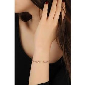 Mistik Silver Taşsız Kıvrımlı Gümüş Bilezik