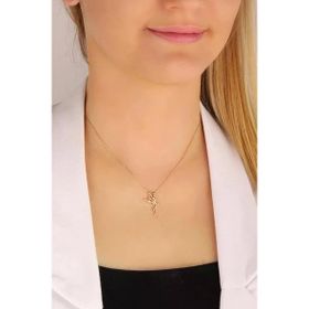 Mistik Silver Taşsız Melek Gümüş Kolye
