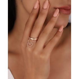Mistik Silver Taşsız Zincirli Gümüş Yüzük