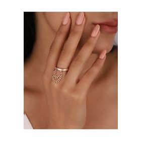 Mistik Silver Taşsız Zincirli Gümüş Yüzük