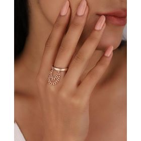 Mistik Silver Taşsız Zincirli Gümüş Yüzük