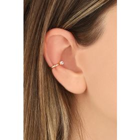 Mistik Silver Tek Taşlı Gümüş Earcuf Küpe