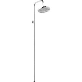 Mistillo 200 mm Yuvarlak Krom Direk Sütun ve Plaj Tepe Duşu