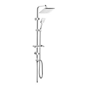 Mistillo 200x200 mm Kare Tepe Duşu ve 3 Yönlü Yönlendirici Tower Duş Sistemi