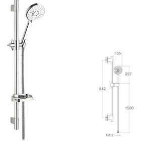 Mistillo 22 mm Krom Kaplı 3 Fonksiyonlu Sürgülü Duş Seti