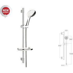 Mistillo 22 mm Krom Kaplı 3 Fonksiyonlu Sürgülü Duş Seti