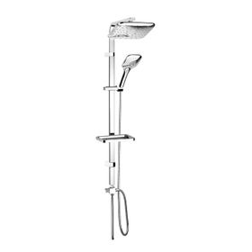 Mistillo 230x190 mm Kare Tepe Duşu ve 3 Yönlü Yönlendirici Sguare Tower Duş Sistemi