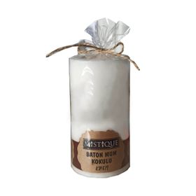 Mistique 7x7 cm Kokulu Krem Orta Baton Mum