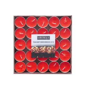 Mistique Tealight 25x10 gr Kırmızı Krem Mum