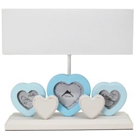 Misto Home Çerçeveli Kalp Mavi Abajur