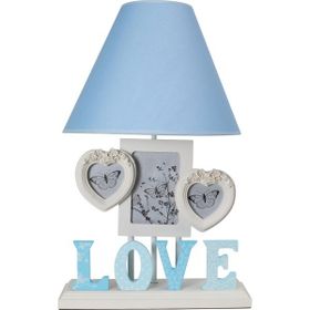 Misto Home Çerçeveli Love Mavi Abajur