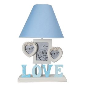 Misto Home Çerçeveli Love Mavi Abajur