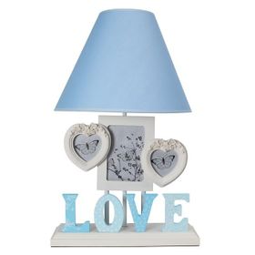 Misto Home Çerçeveli Love Mavi Abajur